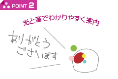 POINT2 光と音でわかりやすく案内